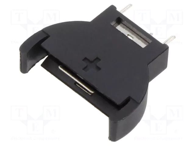 Socket; Batt.no: 1; vertical,THT; black; 20mm GOOBAY GOOBAY-46159