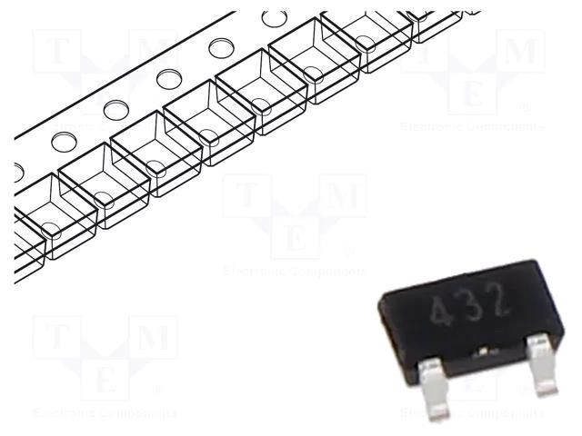 IC: voltage reference source; 1.24V; ±0.5%; SOT23-3; reel,tape TAEJIN TECHNOLOGY / HTC Korea TL432CSF-TT