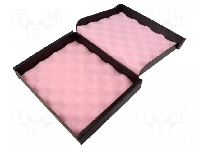 Container: box; with foam lining; ESD; black; cardboards EUROSTAT GROUP ERS-254020210