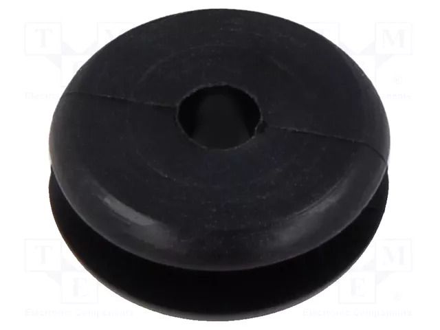 Grommet; Ømount.hole: 9.6mm; Øhole: 4mm; black; 0÷80°C; PVC ESSENTRA ESS-10090480
