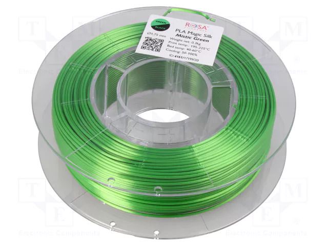 Filament: PLA Magic Silk; 1.75mm; mistic green; 195÷225°C; 300g ROSA 3D ROSA-4161