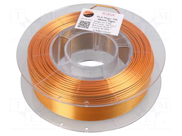 Filament: PLA Magic Silk; 1.75mm; mistic tiger; 195÷225°C; 300g ROSA 3D ROSA-4165