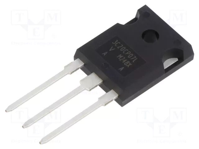 Diode: Schottky rectifying; SiC; THT; 650V; 2Ax10; TO247-3; tube VISHAY VS-3C20CP07L-M3
