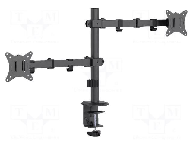 Holder; 9kg; 17÷32"; 75x75mm,100x100mm; monitor x2 GEMBIRD MA-D2-03