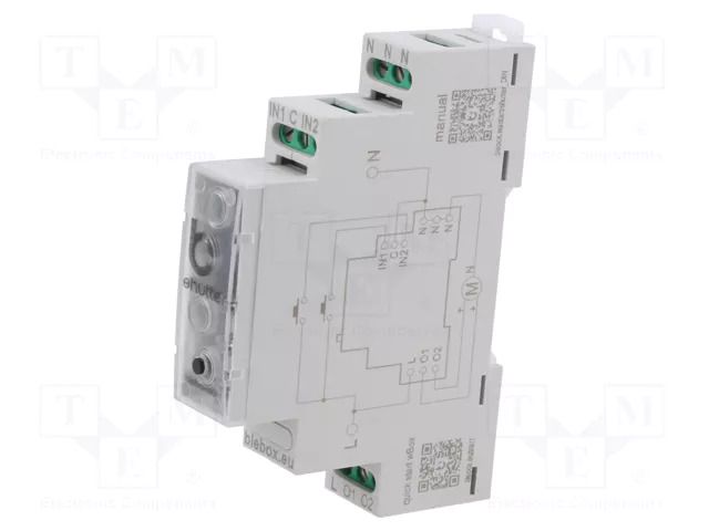 Blinds controller; for DIN rail mounting; 230VAC; IP20; 2.4GHz BLEBOX SHUTTERBOX-DIN
