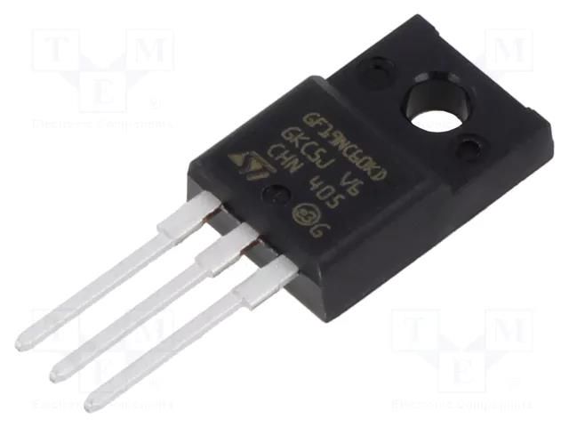 Transistor: IGBT; 600V; 10A; 32W; TO220FP STMicroelectronics STGF19NC60KD