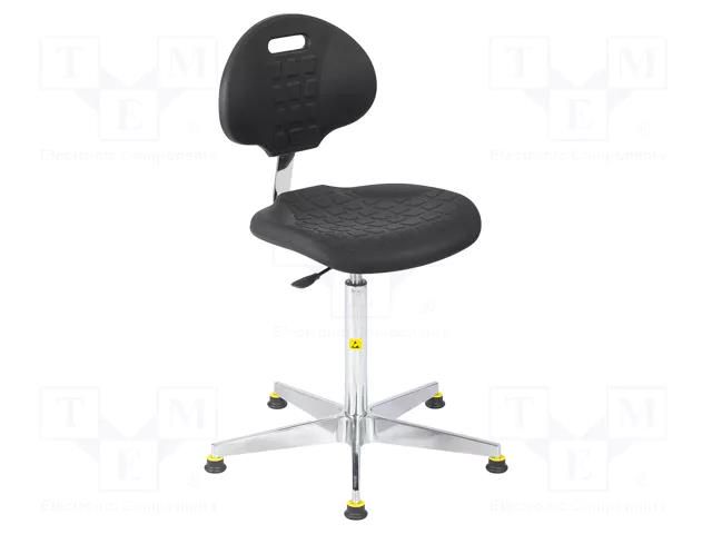 Cleanroom acces: chair; black; 470x440mm; 540÷795mm; 420x320mm RT WORK CLEANR-CHAIR-09