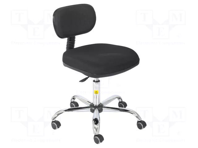 Chair; ESD; Seat dim: 440x460mm; Back dim: 220x370mm; 480÷610mm RT WORK ESD-CHAIR01/S