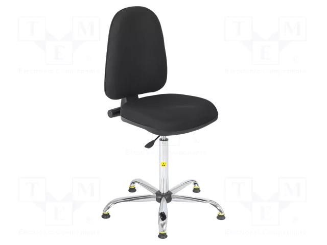 Chair; ESD; Seat dim: 460x430mm; Back dim: 440x510mm; 600÷850mm RT WORK ESD-CHAIR11/S