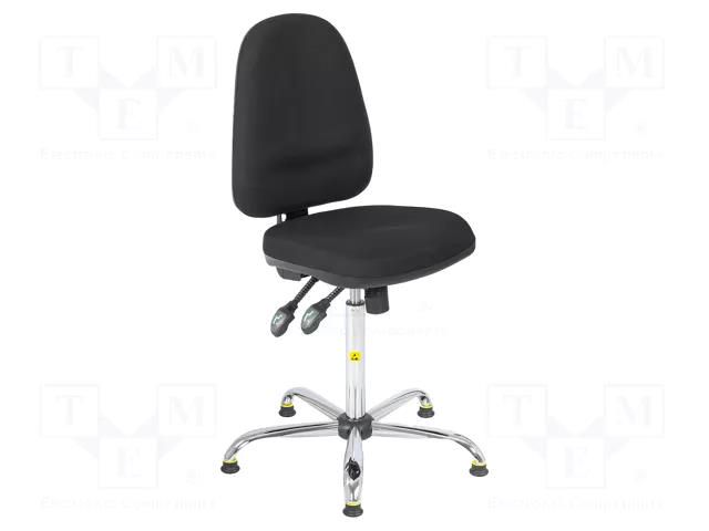 Chair; ESD; Seat dim: 460x430mm; Back dim: 440x510mm; 610÷860mm RT WORK ESD-CHAIR14/S