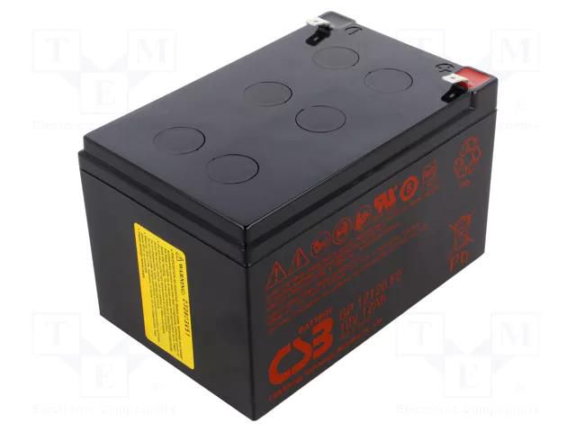 Re-battery: acid-lead; 12V; 12Ah; AGM; maintenance-free CSB BATTERY ACCU-GP12120F2