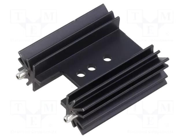 Heatsink: extruded; grilled; black; L: 38.1mm; W: 35mm; H: 12.7mm SEIFERT ELECTRONIC KL-194/38.1/SW