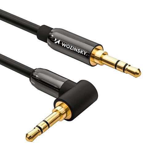 Wozinsky AUX Cable Right Angle (Male-Male) Mini Jack Cable 3m Black, Wozinsky 5907769307409 5907769307409