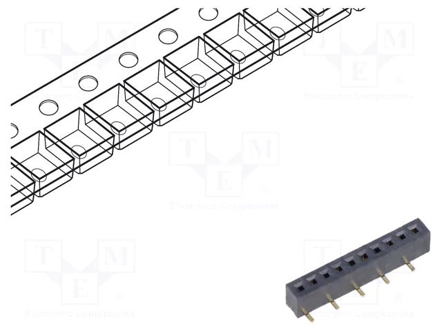 Connector: pin strips; socket; female; PIN: 10; vertical; SMT; 1mm GCT BC070-10-A-1-L-C
