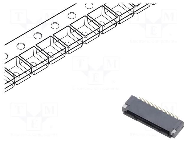 Connector: FFC/FPC; gold-plated; SMT; 500mA; 50V; FH28K; PIN: 30 HIROSE FH28K-30S-05SH-98