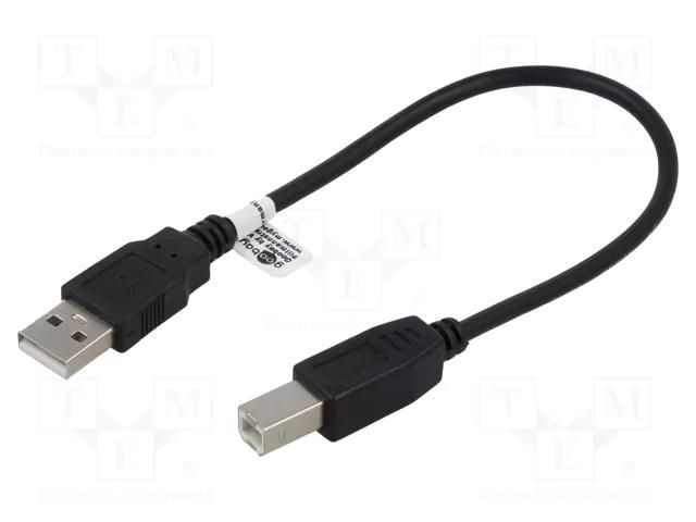 Cable; High Speed,USB 2.0; USB A plug,USB B plug; 0.25m; black GOOBAY GOOBAY-95129