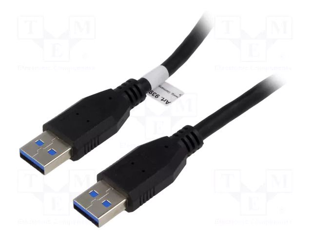 Cable; crossover,USB 3.0; USB A plug,both sides; 3m; black; 5Gbps GOOBAY USB3.0-AA/3