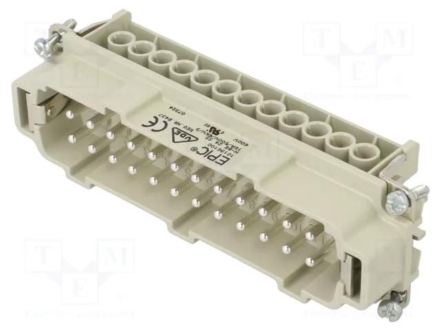 Connector: HDC; contact insert; male; EPIC H-BE; PIN: 24; 16A; 500V LAPP 10196100