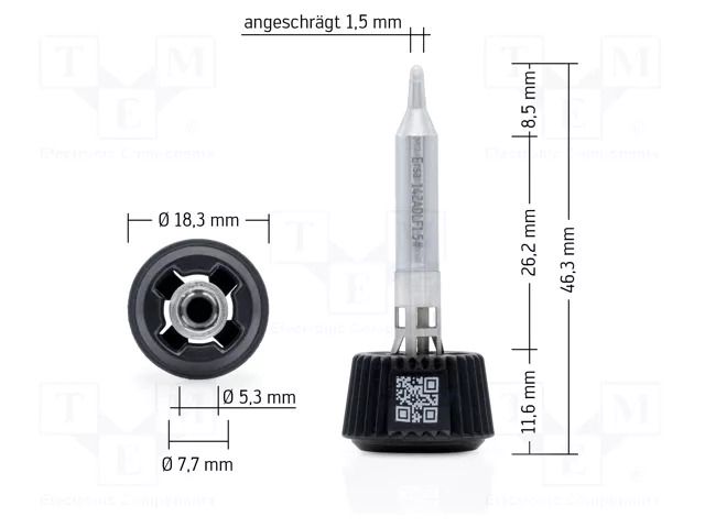 Tip; conical; 1.5mm; longlife; for soldering station ERSA ERSA-0142ADLF15