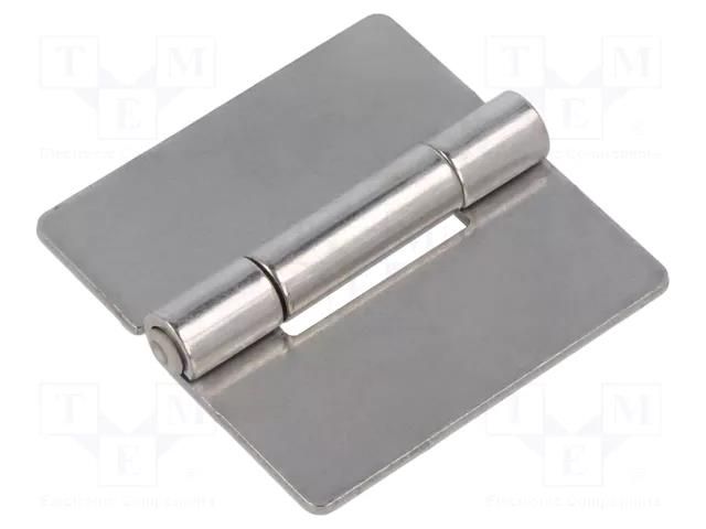 Hinge; Width: 60mm; stainless steel; H: 60mm; for welding ELESA+GANTER GN136NI60-60-A