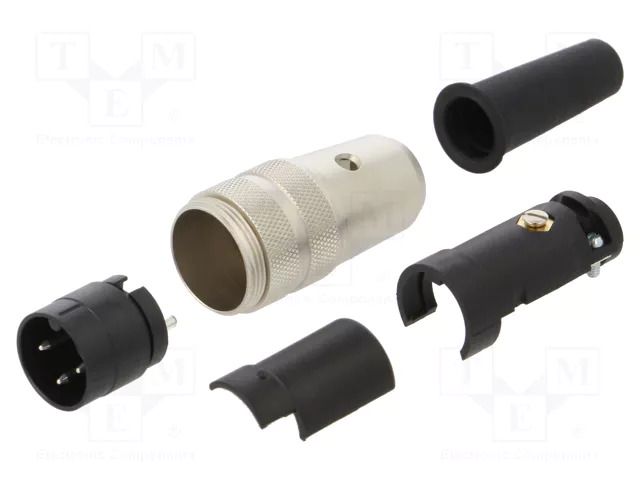 Connector: M16; plug; male; PIN: 3; 7A; 150V; 680; soldering; straight BINDER 09-0305-00-03