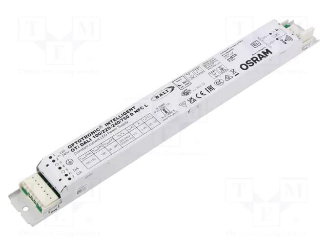 Power supply: switching; LED; 100W; 54÷260VDC; 100÷750mA; IP20 ams OSRAM 4062172125116