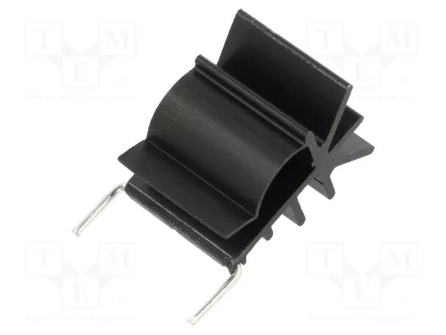 Heatsink: extruded; grilled; TO220; black; L: 20mm; W: 20mm; H: 28mm ALUTRONIC CK960/20/SE