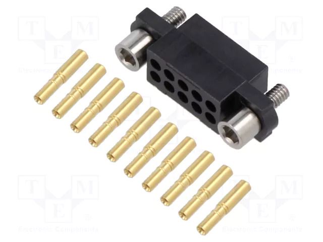 Connector: wire-wire/PCB; socket,plug; female; PIN: 10; 3A; 800V HARWIN M80-4811005