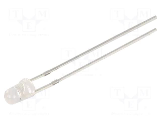 LED; yellow; 3mm; 2180mcd; 30°; Front: convex; 9VDC; No.of term: 2 OPTOSUPPLY OSY53131A-VV