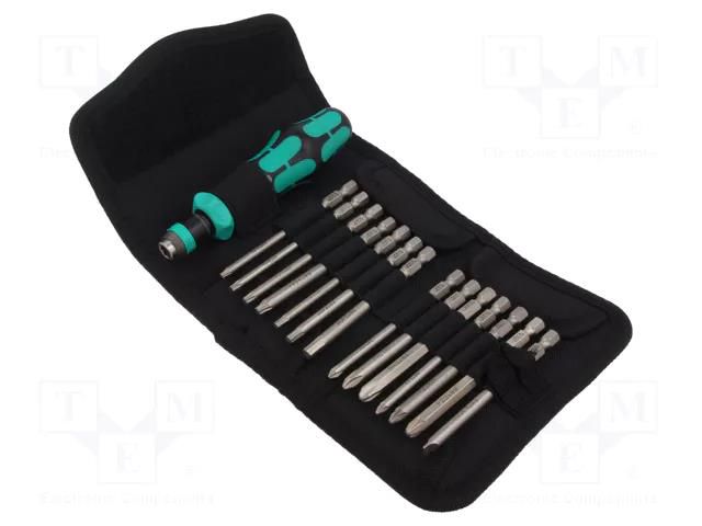 Kit: screwdrivers; hex key,Phillips,Pozidriv®,slot,Torx®; case WERA WERA.05051061001