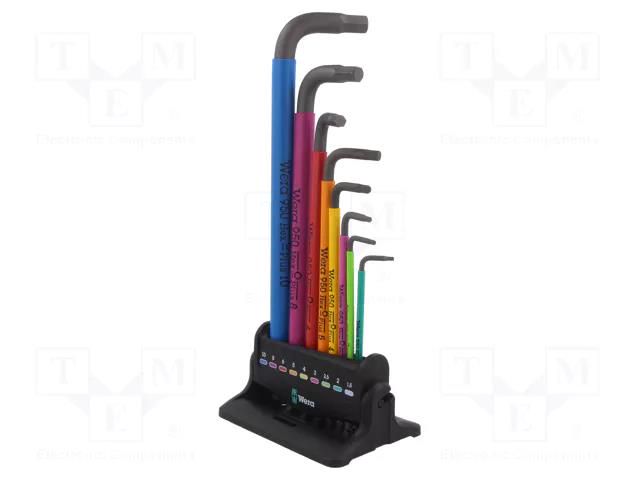 Wrench-set; Hex Plus key,spherical; 9pcs. WERA WERA.05133165001