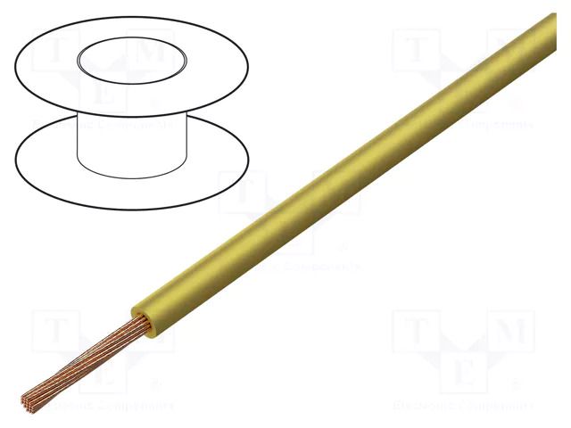 Wire; H05V-K,LgY; stranded; Cu; 1.5mm2; PVC; gold metallic; 100m BQ CABLE LGY1.5-GA
