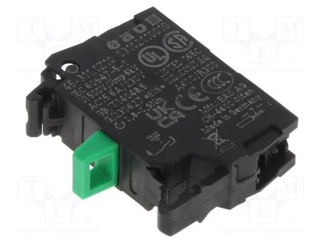 Contact block; 22mm; 45; -25÷70°C; front fixing; screw terminals EAO 45-311.1Z10