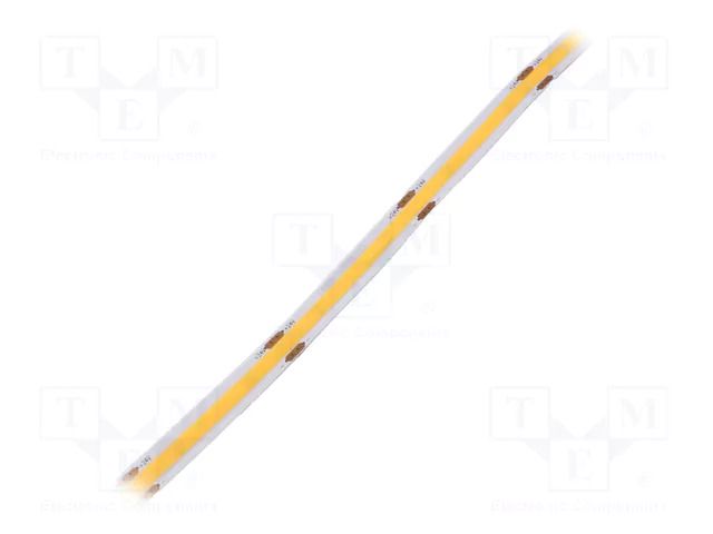 COB LED tape; white warm; LED/m: 320; 8mm; IP20; 180°; 8W/m; 24VDC POS UQS-COB-8WWW-24-5M