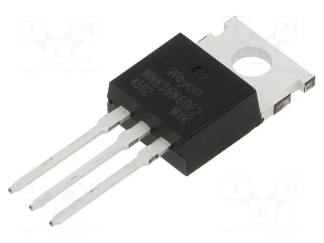 Transistor: N-MOSFET; WMOS™ F2; unipolar; 600V; 20A; Idm: 100A; 277W WAYON WMK36N60F2-CYG