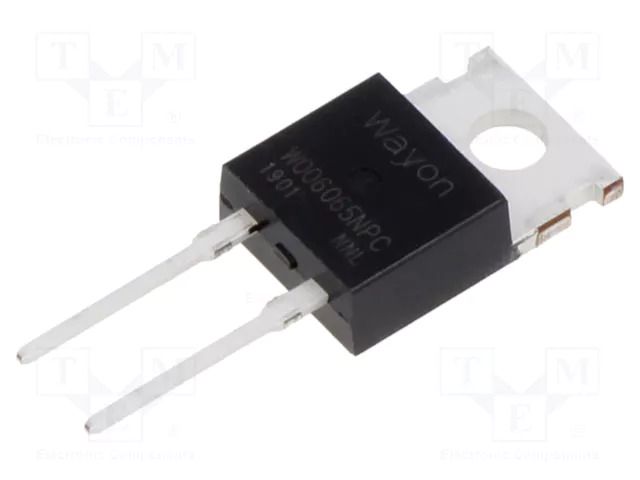 Diode: Schottky rectifying; SiC; THT; 650V; 6A; TO220-2; Ir: 1uA WAYON WSRSIC006065NPC