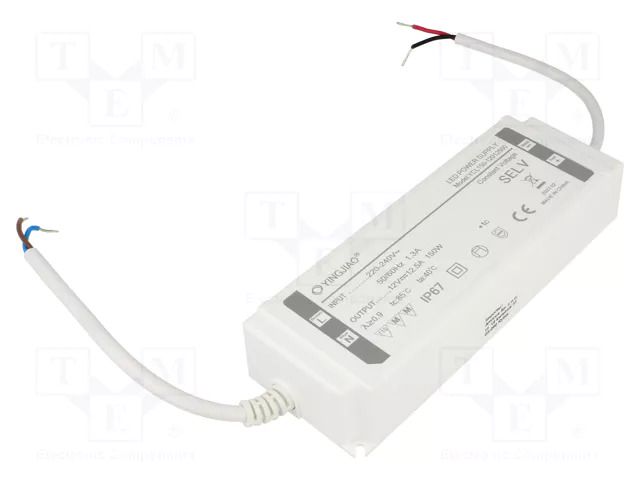 Power supply: switching; LED; 150W; 12VDC; 12.5A; 220÷240VAC; IP67 YINGJIAO YCL150-150-12
