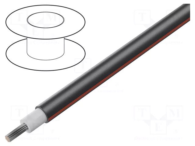 Wire; Flex-Sol-Evo-TX; stranded; Cu; 6mm2; XLPO; black-red; 1.5kV STÄUBLI 62.7432-9102122