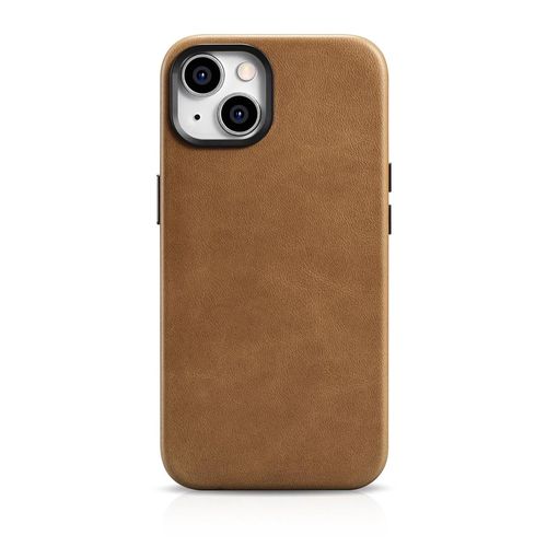 iCarer Oil Wax Premium Leather Case iPhone 14 Plus Magnetic Leather Case with MagSafe Brown (WMI14220703-TN), iCarer 6975092685081 6975092685081