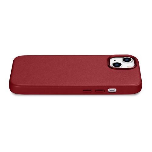 iCarer Case Leather case cover made of natural leather for iPhone 14 Plus red (compatible with MagSafe), iCarer 6975092685319 6975092685319