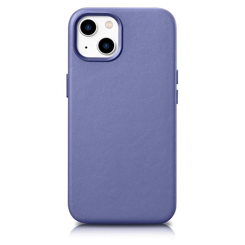 iCarer Case Leather Cover Genuine Leather iPhone 14 Plus Light Purple (MagSafe Compatible), iCarer 6975092685333
