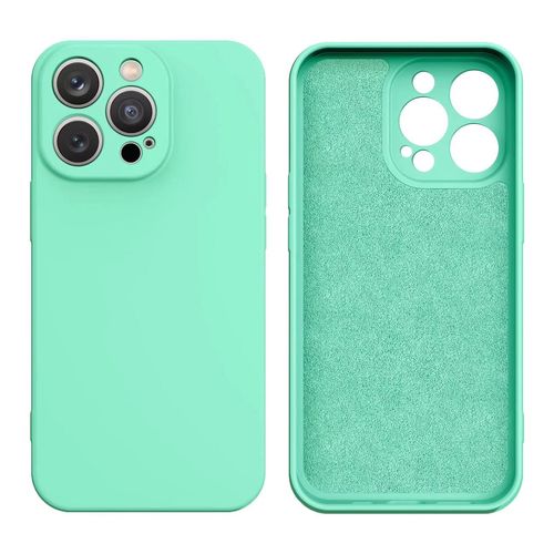 Silicone case iPhone 14 Plus silicone cover mint green, Hurtel 5907769347313 5907769347313