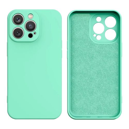 Silicone case iPhone 14 Plus silicone cover mint green, Hurtel 5907769347313