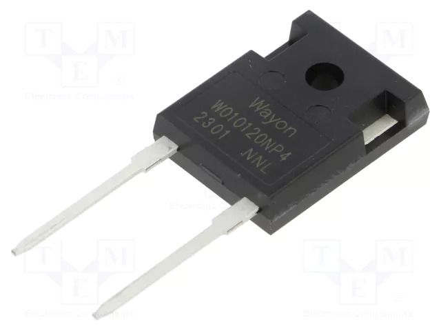 Diode: Schottky rectifying; SiC; THT; 1.2kV; 10A; TO247-2; Ir: 5uA WAYON WSRSIC010120NP4