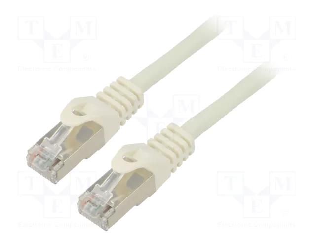 Patch cord; F/UTP; 6; stranded; CCA; PVC; white; 0.25m; 26AWG; 1pcs. LANBERG PCF6-10CC-0025-W