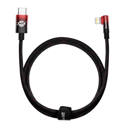 Baseus CAVP000220 angled Lightning - USB-C PD cable 20W 480Mb/s 1m - red, Baseus 6932172612344