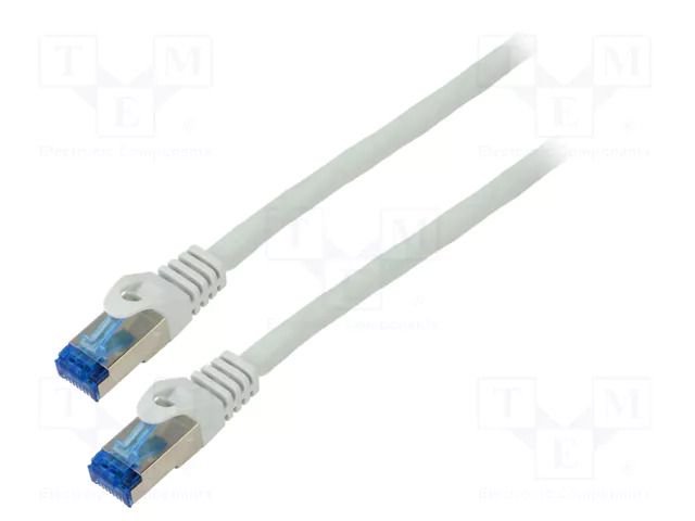 Patch cord; RJ45 plug,both sides; S/FTP; 6a; stranded; CCA; 10m LANBERG PCF6A-10CC-1000-S