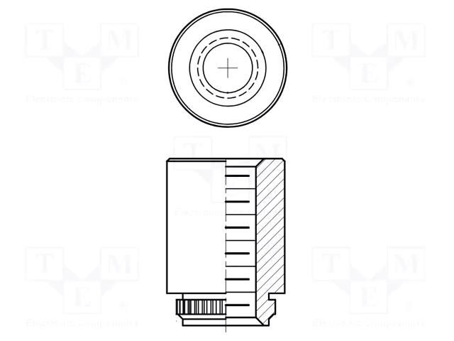 Spacer sleeve; 1.65mm; Int.thread: UNC4-40; cylindrical; push-in KEYSTONE KEYS4861