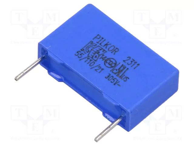 Capacitor: polypropylene; X2; 100nF; 305V; THT; ±10%; 15mm PILKOR PCX2339F61104