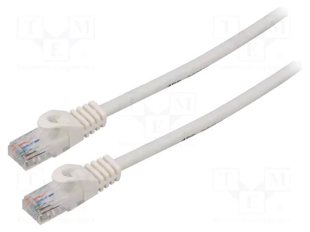 Patch cord; U/UTP; 6; stranded; CCA; PVC; white; 15m; 26AWG; Cores: 8 LANBERG PCU6-10CC-1500-W